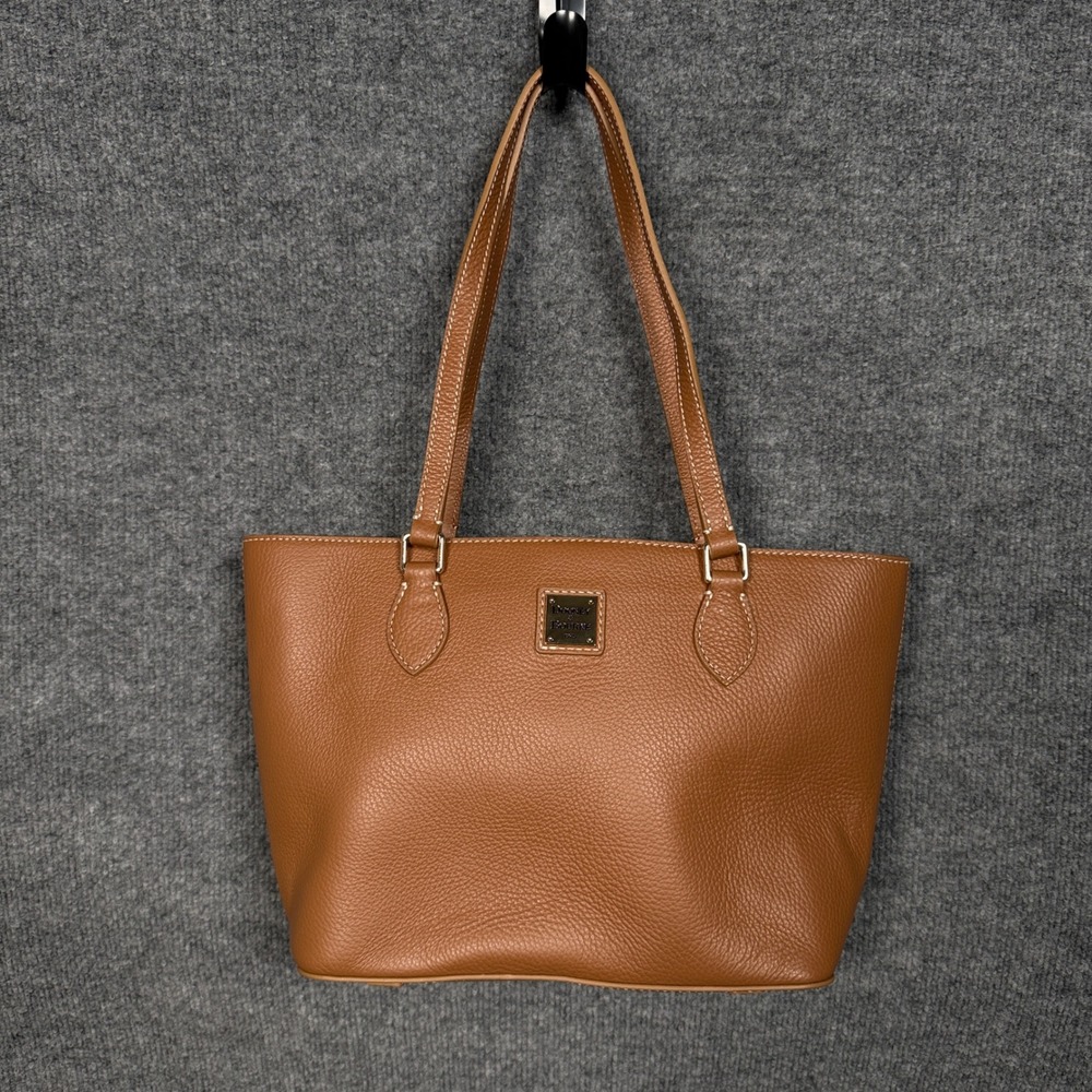 Dooney & Bourke Size Small Lucca‎ Leather Jessie Tote Bag Brown Key Hook Pockets